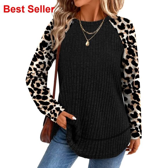 Tops - Lightweight Long Sleeve Tunic Top, Loose Fit, S-2XL, OEKO-TEX Certified
